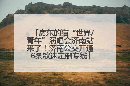 房东的猫“世界/青年”演唱会济南站来了！济南公交开通6条歌迷定制专线