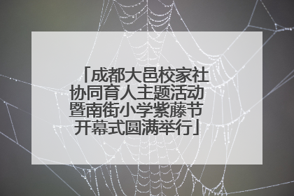 成都大邑校家社协同育人主题活动暨南街小学紫藤节开幕式圆满举行