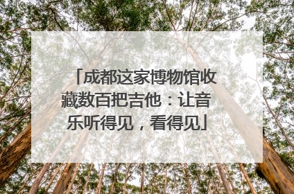 成都这家博物馆收藏数百把吉他：让音乐听得见，看得见