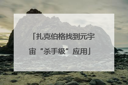 扎克伯格找到元宇宙“杀手级”应用