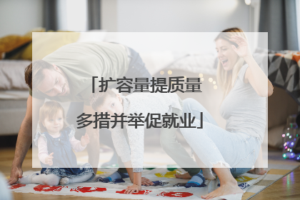 扩容量提质量 多措并举促就业