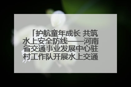 护航童年成长 共筑水上安全防线——河南省交通事业发展中心驻村工作队开展水上交通安全知识进校园活动