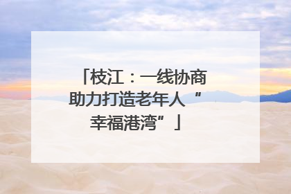 枝江：一线协商助力打造老年人“幸福港湾”
