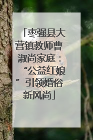 枣强县大营镇教师曹淑尚家庭：“公益红娘”引领婚俗新风尚