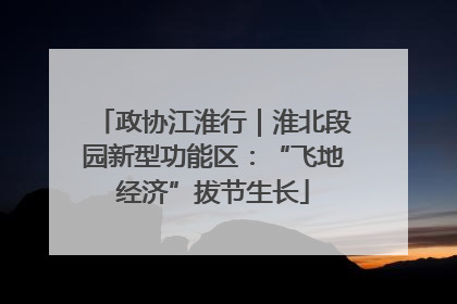 政协江淮行｜淮北段园新型功能区：“飞地经济”拔节生长