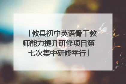 攸县初中英语骨干教师能力提升研修项目第七次集中研修举行