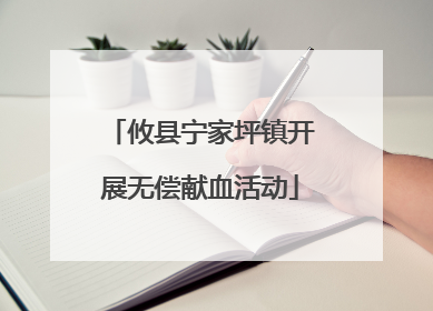 攸县宁家坪镇开展无偿献血活动