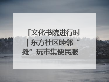 文化书院进行时｜东方社区睦邻“摊”玩市集便民服务日，书写邻里共生新篇章