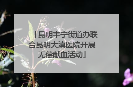 昆明丰宁街道办联合昆明大滇医院开展无偿献血活动