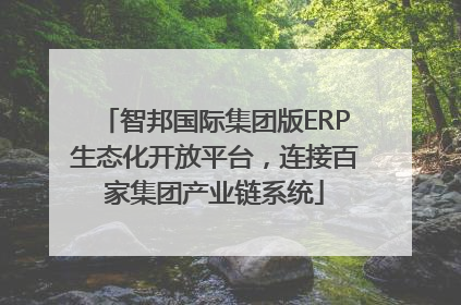 智邦国际集团版ERP生态化开放平台，连接百家集团产业链系统