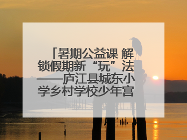暑期公益课 解锁假期新“玩”法——庐江县城东小学乡村学校少年宫暑期活动开课