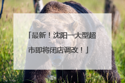 最新！沈阳一大型超市即将闭店调改！