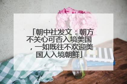 朝中社发文：朝方不关心可否入境美国，一如既往不欢迎美国人入境朝鲜