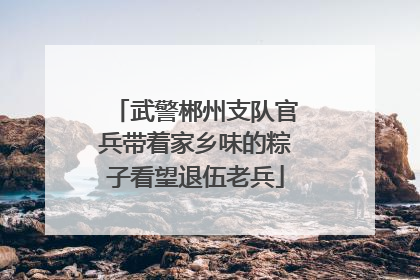 武警郴州支队官兵带着家乡味的粽子看望退伍老兵