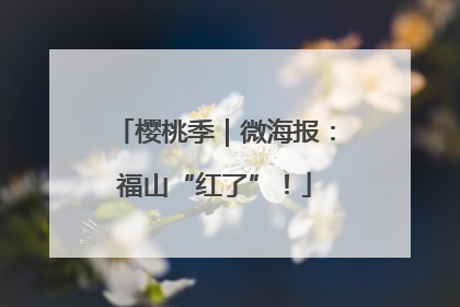 樱桃季｜微海报：福山“红了”！