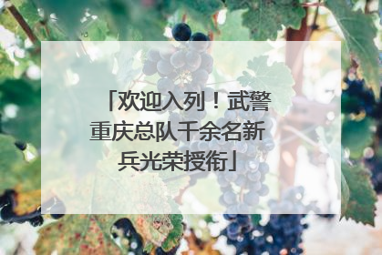 欢迎入列！武警重庆总队千余名新兵光荣授衔