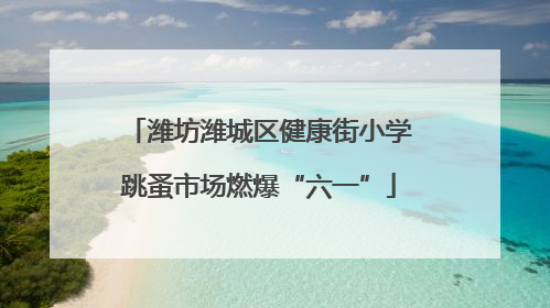 潍坊潍城区健康街小学跳蚤市场燃爆“六一”