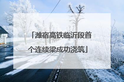 潍宿高铁临沂段首个连续梁成功浇筑