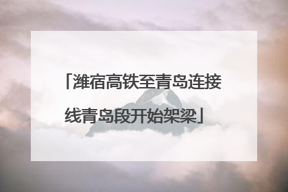 潍宿高铁至青岛连接线青岛段开始架梁