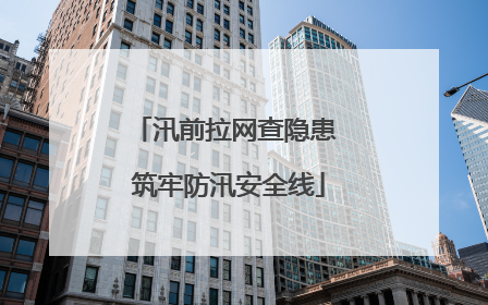 汛前拉网查隐患 筑牢防汛安全线