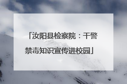 汝阳县检察院：干警禁毒知识宣传进校园
