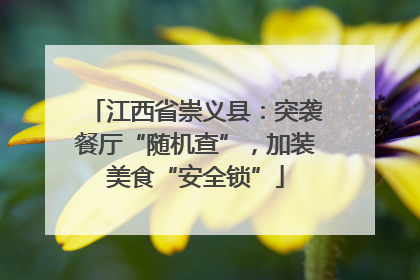 江西省崇义县：突袭餐厅“随机查”，加装美食“安全锁”