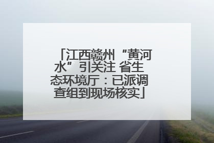 江西赣州“黄河水”引关注 省生态环境厅：已派调查组到现场核实
