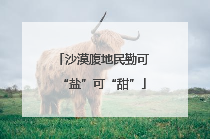 沙漠腹地民勤可“盐”可“甜”