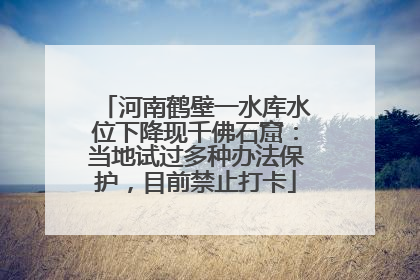 河南鹤壁一水库水位下降现千佛石窟：当地试过多种办法保护，目前禁止打卡