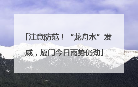 注意防范！“龙舟水”发威，厦门今日雨势仍劲
