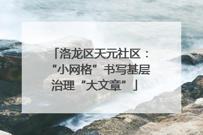 洛龙区天元社区：“小网格”书写基层治理“大文章”