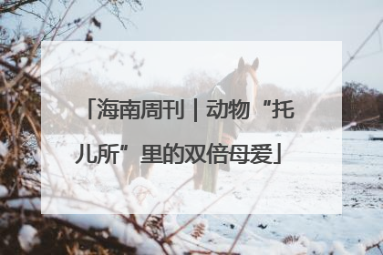 海南周刊｜动物“托儿所”里的双倍母爱