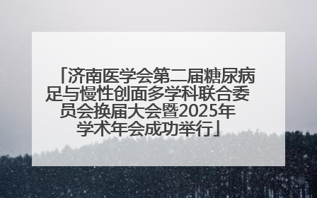 济南医学会第二届糖尿病足与慢性创面多学科联合委员会换届大会暨2025年学术年会成功举行