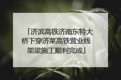 济滨高铁济南东特大桥下穿济莱高铁营业线架梁施工顺利完成