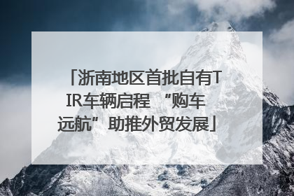 浙南地区首批自有TIR车辆启程 “购车远航”助推外贸发展