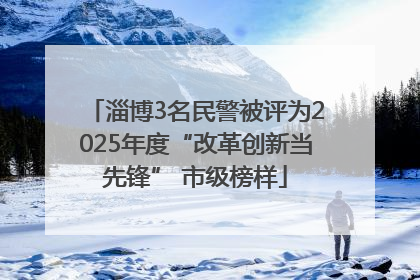 淄博3名民警被评为2025年度“改革创新当先锋” 市级榜样