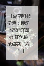 湖南科技学院：传递书香润泽童心 红色传承点亮“六一”