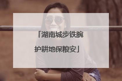 湖南城步铁腕护耕地保粮安