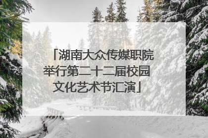 湖南大众传媒职院举行第二十二届校园文化艺术节汇演