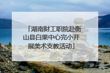 湖南财工职院赴衡山县白果中心完小开展美术支教活动