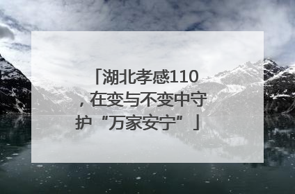 湖北孝感110，在变与不变中守护“万家安宁”