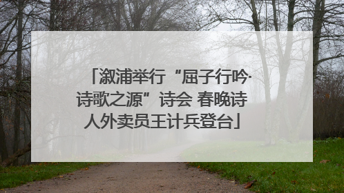 溆浦举行“屈子行吟·诗歌之源”诗会 春晚诗人外卖员王计兵登台