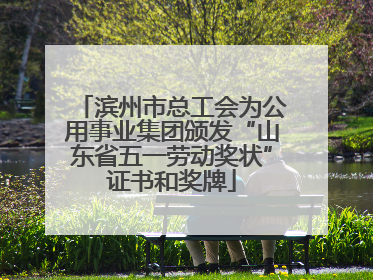 滨州市总工会为公用事业集团颁发“山东省五一劳动奖状”证书和奖牌