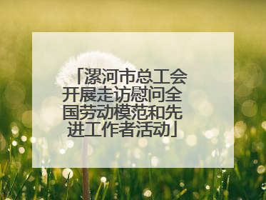 漯河市总工会开展走访慰问全国劳动模范和先进工作者活动