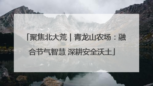 聚焦北大荒｜青龙山农场：融合节气智慧 深耕安全沃土