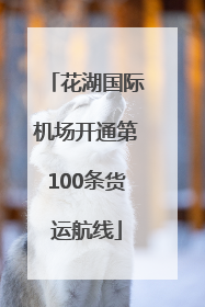 花湖国际机场开通第100条货运航线