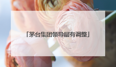茅台集团领导层有调整