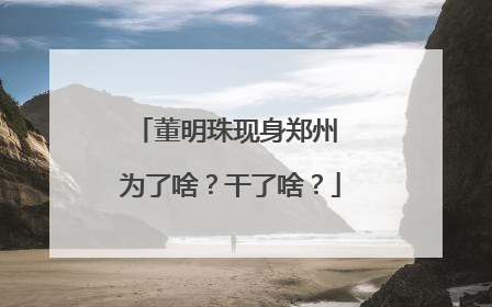 董明珠现身郑州 为了啥？干了啥？