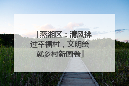蒸湘区：清风拂过幸福村，文明绘就乡村新画卷