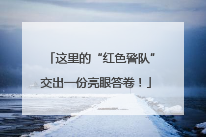 这里的“红色警队”交出一份亮眼答卷！